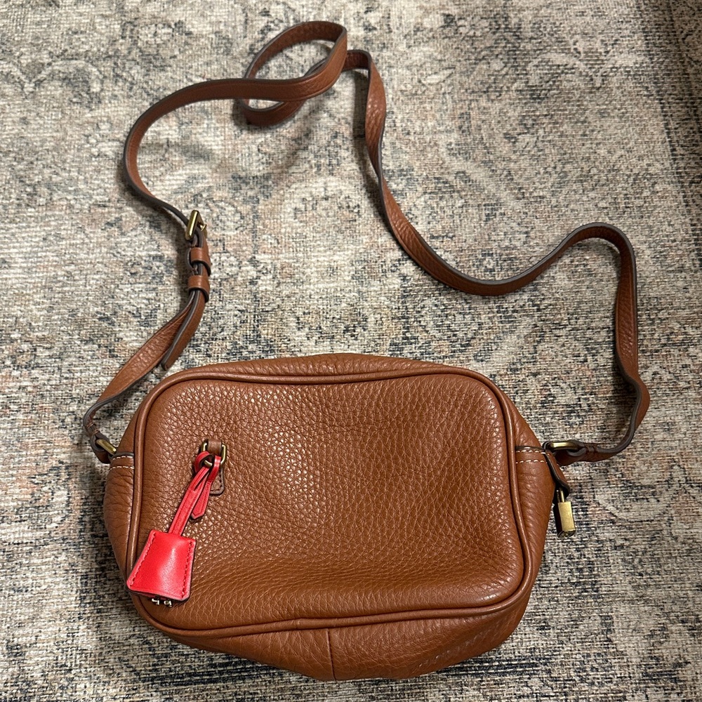 J. Crew Tan Leather Crossbody Bag